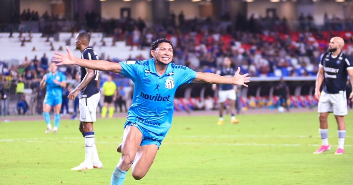 Veja os gols de Rony e Gabigol na vitória do Santos sobre o Remo
